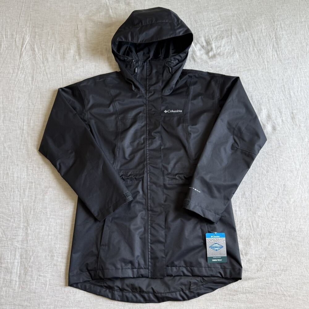 [WOMENS XS] Columbia Hikebound Long Jacket Black XS Waterproof Lightweight